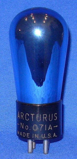 Strong Arcturus Blue Globe 071a (type 71a) Triode Vacuum Tube
