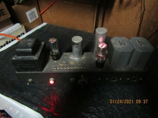 Utc United Transformer Corp S - 28 Tube Amplifier.  Turns On.