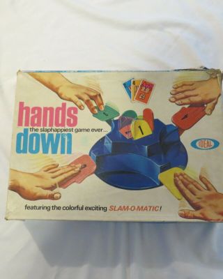 1964 Vintage Ideal Hands Down Slam - O - Matic Card Game Hands Down No.  2525 - 4