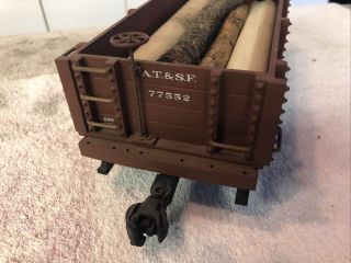 Aristo - Craft AT& SF - Wood Gondola Car - G Scale,  With Logs 3