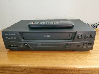 Phillips Magnavox Vrc602mg21 Vcr Vhs Player Recorder With Remote