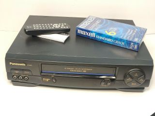 Panasonic Pv - 9451 Vhs Vcr 4 Head Hi - Fi Video Cassette Recorder Uni Remote