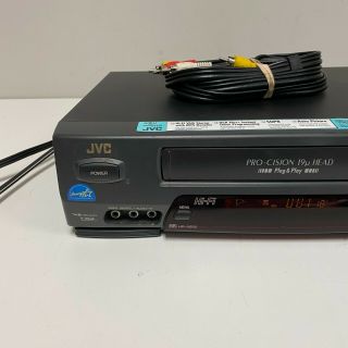 JVC HR - A55U Ultra Spec Drive Hi - Fi 4 - Head VCR VHS - No Remote 2
