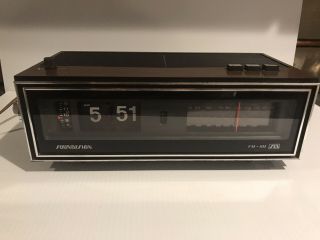 Vintage 1975 Soundesign Flip Number Fm - Am Radio Alarm Clock Model 3480