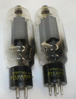 Vacuum Tubes 572b - T160l Sylvania Ecg Us Made - In Storage For A Long Time