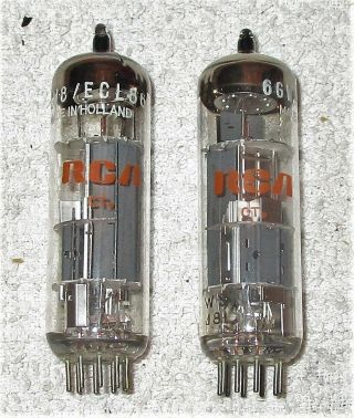Two Vintage NOS RCA 6GW8/ECL86 Vacuum Tubes { Holland } 3