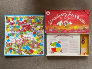 Strawberry Shortcake Big Apple City Board Game 1981 Parker Brothers Incomplete