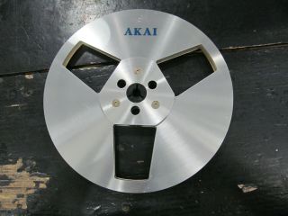 Akai Atr - 7m Metal Take Up Reel 7 Inch Empty Reel To Reel Tape Blue Logo