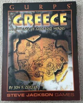 Gurps Greece By Jon F.  Zeigler Steve Jackson Games C1995