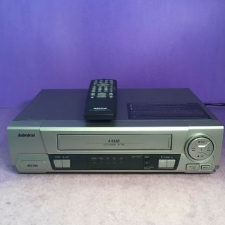 Admiral 4 - Head Vhs Hq Vcr Video Cassette Recorder Jsj - 20453 With Controller