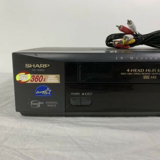 Sharp VC - H985 High 4 Head VHS/VCR Plus,  Player Recorder w/ AV Cables NO Remote 2
