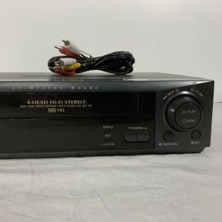 Sharp VC - H985 High 4 Head VHS/VCR Plus,  Player Recorder w/ AV Cables NO Remote 3