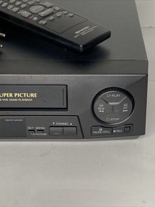 Sharp VC - H810U 4 Head Hi - Fi VCR VHS Cassette Player 2