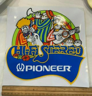 Pioneer Colorful Decal Sticker 1970 