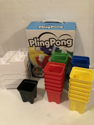 Pling Pong Board Game Toss Your Ball Into The Right Cup And Win Team Party