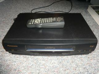 Panasonic Pv - V4020 4 Head Omnivision Vcr Vhs Player /recorder With Remote