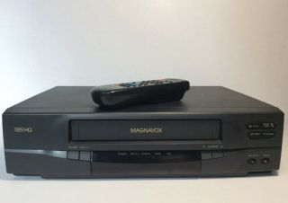 Magnavox Vcr Video Cassette Recorder Vhs Player Vru222at21 W/ Oem Remote & Cords
