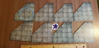 Dnd D&d Pathfinder Rpg Double Sided Tile Set 4 " X4 " Dungeon Corners X8