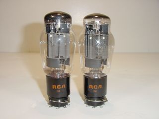 2 Vintage Nos 1971 Rca 6as7 - G 6080 5998 O Getter Matched Amplifier Tube Pair