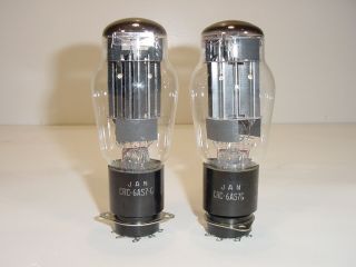 2 Vintage NOS 1952 RCA JAN CRC 6AS7 - G 6080 5998 Matched Amplifier Tube Pair 2