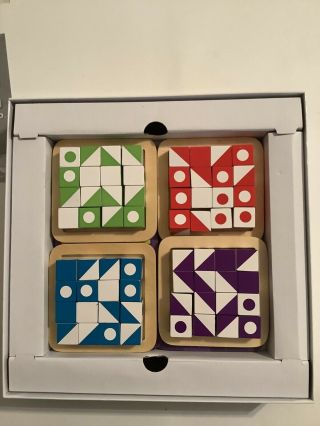Q - Bitz Visual Dexterity Cubed Game 2 To 4 Players Mindware