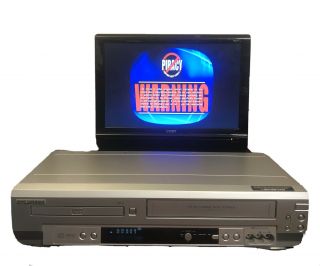 Sylvania Dvc860d Dvd Vcr Vhs Combo Player Cleaned No Remote