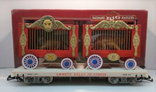 Customized Bachmann 98371 G Lion & Tiger Circus Car/box