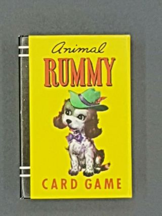 Vintage 1950’s Animal Rummy Card Game Mini Whitman Publishing Co Complete Game