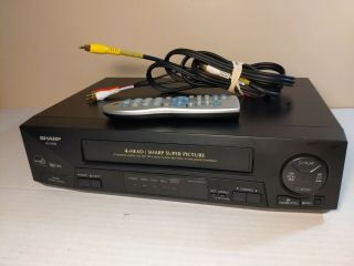 Sharp Vc - A410u Vhs Vcr Player/recorder W/ Av And Universal Remote
