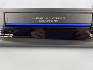 Panasonic Omnivision VCR 4 Head HI - FI VHS Player Recorder PV - 9662 NO Remote 3