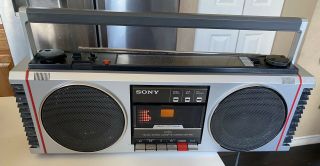 Vintage Sony 3d Cfs - 450 Am Fm Stereo Cassette Tape Recorder Boom Box