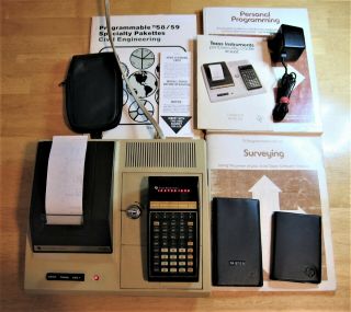 Texas Instruments Ti - 59 Calculator,  Ti Pc - 100c Printer,  Software,  Manuals