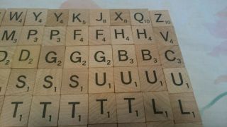 Complete Wooden Scrabble Letter Tiles - Art Crafts Jewelry Scrapbooking 3