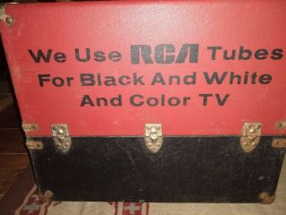 Vintage Rca Tv Radio Service Repair Case Tool Box With 25 Vacuum Tubes