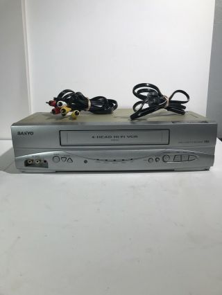 Sanyo Vwm - 950 4 Head Hi - Fi Stereo Vcr Vhs With Front A/v Inputs And