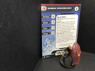 Star Wars Miniatures Gungan Shieldbearer W/ Card Mini Rpg Legion Assault