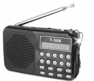 Little Black Radio Preloaded With 10,  000,  Old Time Radio Otr Shows Time Traveler
