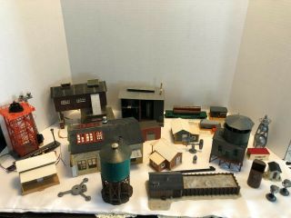Huge Group Of Older Ho Train Buildings & Accessories From An Estate