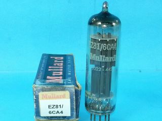 Mullard Ez81 6ca4 Vacuum Tube Valve Made In England D Gtr 1964 Test Perfect
