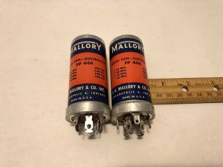 Vintage Mallory Metal - Can Electrolytic Fp 444