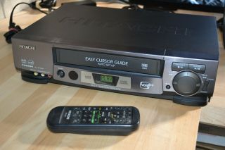 Hitachi Fx6404a Hi - Fi Vhs Player Video Cassette Recorder W/ Remote