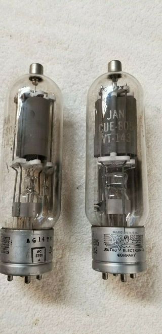 Pair Vintage United Electronics Co.  Type 805 Vacuum Tubes.