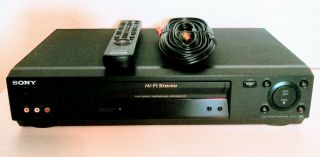 Sony Vhs Vcr Model Slv - N77 With Remote,  Rca Cables Good