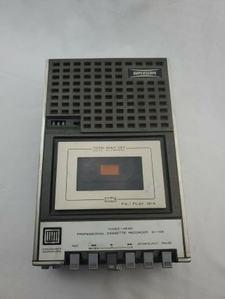 Marantz Superscope C - 105 Three Head Professional Cassette Recorder Not Full Work