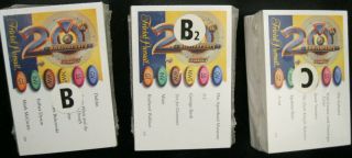 Trivial Pursuit 20th Anniversary Edition Cards Pack Of 3 B B2 & C