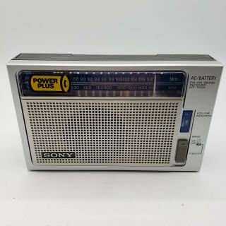Vintage Sony Icf - 700w Solid State Fm/am Portable Radio Ac/battery Nos