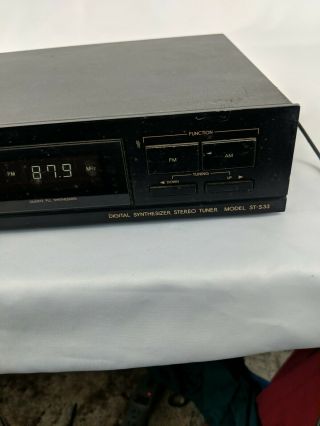 Vintage HiFi TOSHIBA STEREO TUNER MODEL ST - S33 and 2