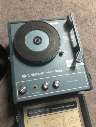 Califone 1420k Vintage Record Player Turntable
