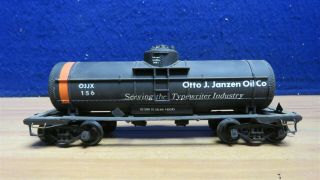 O Scale 2 Rail Brass Base Custom Janzen Oil Tank Car 7 3/4 " 597994