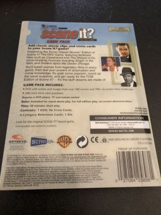 SCENE IT? Turner Classic Movies Edition DVD Game Pack EUC Trivia Game SHIPS 3